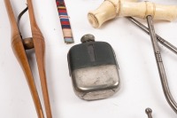 ACCOUTREMENT: : Antique accoutrement including grooming items, monocle by Gardiner & Co (Glasgow), cased ear trumpet and other sorted plated wares & general items [Location: Melbourne] - 2