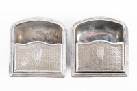ASHTRAYS: Two circa 1930s or 1940s car ash trays, thought to possibly be Buick, [Location: Melbourne]