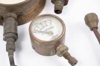GAUGES: A group of seven early car & industrial mostly pressure gauges, [Location: Melbourne] - 3