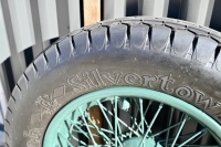 BENTLEY: A fine set of six 19-inch wire-wheels to suit vintage Bentley, Sunbeam, Vauxhall and other marques, in refurbished condition and all fitted with unused or lightly used Goodrich 6.00 x 19 tyres [Location: Sydney] - 9