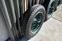 BENTLEY: A fine set of six 19-inch wire-wheels to suit vintage Bentley, Sunbeam, Vauxhall and other marques, in refurbished condition and all fitted with unused or lightly used Goodrich 6.00 x 19 tyres [Location: Sydney] - 10