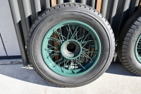 BENTLEY: A fine set of six 19-inch wire-wheels to suit vintage Bentley, Sunbeam, Vauxhall and other marques, in refurbished condition and all fitted with unused or lightly used Goodrich 6.00 x 19 tyres [Location: Sydney] - 11