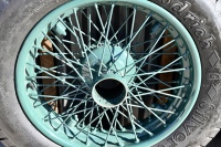 BENTLEY: A fine set of six 19-inch wire-wheels to suit vintage Bentley, Sunbeam, Vauxhall and other marques, in refurbished condition and all fitted with unused or lightly used Goodrich 6.00 x 19 tyres [Location: Sydney] - 12