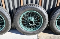 BENTLEY: A fine set of six 19-inch wire-wheels to suit vintage Bentley, Sunbeam, Vauxhall and other marques, in refurbished condition and all fitted with unused or lightly used Goodrich 6.00 x 19 tyres [Location: Sydney] - 13