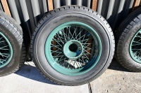 BENTLEY: A fine set of six 19-inch wire-wheels to suit vintage Bentley, Sunbeam, Vauxhall and other marques, in refurbished condition and all fitted with unused or lightly used Goodrich 6.00 x 19 tyres [Location: Sydney] - 19