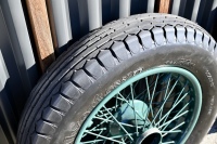 BENTLEY: A fine set of six 19-inch wire-wheels to suit vintage Bentley, Sunbeam, Vauxhall and other marques, in refurbished condition and all fitted with unused or lightly used Goodrich 6.00 x 19 tyres [Location: Sydney] - 20