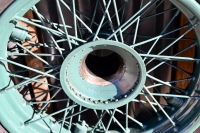BENTLEY: A fine set of six 19-inch wire-wheels to suit vintage Bentley, Sunbeam, Vauxhall and other marques, in refurbished condition and all fitted with unused or lightly used Goodrich 6.00 x 19 tyres [Location: Sydney] - 24