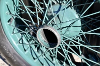 BENTLEY: A fine set of six 19-inch wire-wheels to suit vintage Bentley, Sunbeam, Vauxhall and other marques, in refurbished condition and all fitted with unused or lightly used Goodrich 6.00 x 19 tyres [Location: Sydney] - 31