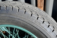 BENTLEY: A fine set of six 19-inch wire-wheels to suit vintage Bentley, Sunbeam, Vauxhall and other marques, in refurbished condition and all fitted with unused or lightly used Goodrich 6.00 x 19 tyres [Location: Sydney] - 37