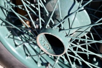 BENTLEY: A fine set of six 19-inch wire-wheels to suit vintage Bentley, Sunbeam, Vauxhall and other marques, in refurbished condition and all fitted with unused or lightly used Goodrich 6.00 x 19 tyres [Location: Sydney] - 40