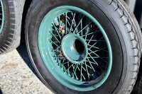 BENTLEY: A fine set of six 19-inch wire-wheels to suit vintage Bentley, Sunbeam, Vauxhall and other marques, in refurbished condition and all fitted with unused or lightly used Goodrich 6.00 x 19 tyres [Location: Sydney] - 42