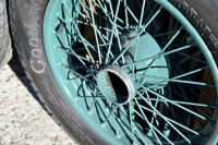 BENTLEY: A fine set of six 19-inch wire-wheels to suit vintage Bentley, Sunbeam, Vauxhall and other marques, in refurbished condition and all fitted with unused or lightly used Goodrich 6.00 x 19 tyres [Location: Sydney] - 46