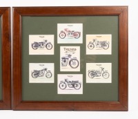 CARDS: Two framed and glazed collections of collectors cars 'Triumph' and 'Norton' - 3