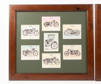 CARDS: Two framed and glazed collections of collectors cars 'Triumph' and 'Norton' - 4