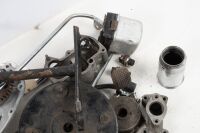 TRIUMPH: A group of assorted Triumph parts, includes pre unit & unit parts, includes steering damper, timing covers, etc - 2