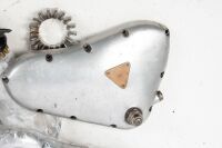 TRIUMPH: A group of assorted Triumph parts, includes pre unit & unit parts, includes steering damper, timing covers, etc - 3