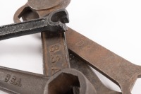 SPANNERS: A group of five spanners, two marked 'Triumph' three marked 'B.S.A' - 2