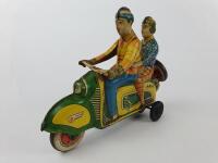 CIVILIAN: Zundapp Motor Scooter made in West Germany by Wimmer 1951-56, 12 cms, friction, a classic toy. - 2