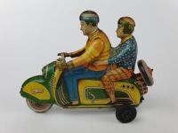 CIVILIAN: Zundapp Motor Scooter made in West Germany by Wimmer 1951-56, 12 cms, friction, a classic toy. - 3