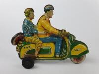 CIVILIAN: Zundapp Motor Scooter made in West Germany by Wimmer 1951-56, 12 cms, friction, a classic toy. - 4