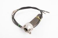 A twin cable circa 1950s/1960s accelerator with cables, 1 inch diameter bar