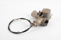 An Amal monoblock carburettor, stamped '389/18' with cable