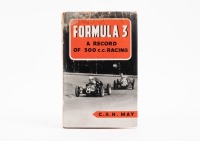 500CC: 'Formula 3 - A record of 500 c.c racing' by C.A.N. May' hardcover book, published 1951