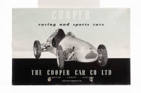 COOPER: An extremely scarce 1950 Cooper Racing and Sports Cars model catalogue brochure, 8 pages, black and white printed