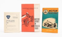 MOTORSPORT: Three small format Motor Sport/Racing yearbooks, including CAMS Motorsport in Australia 1958 yearbook, Motorsport in Australia in 1960, and ABC of Motor Racing by John Dudley