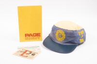 LE MANS 1976 TICKETS & CAP: A group lot of mixed genuine memorabilia from Le Mans 1976, consisting of an original cap, a small folder Page & Moy containing both parts of your entry tickets, also a re entry pass for 12th & 13th June 1976