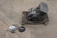 A 1976&ndash;1979 Yamaha RD400 motorcycle engine, engine no.1A1-015924
