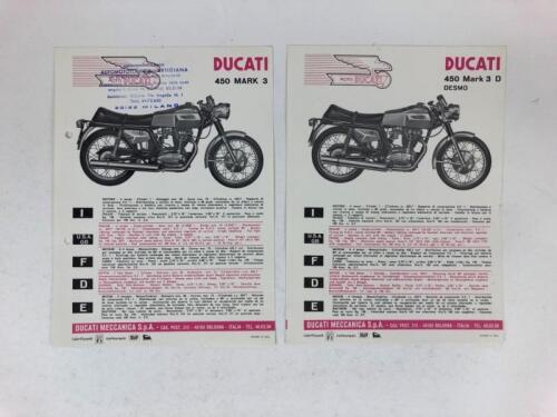 DUCATI: Two original Ducati 450 Mark3 and 450 Mark 3D 'Desmo' 1960's sales brochures