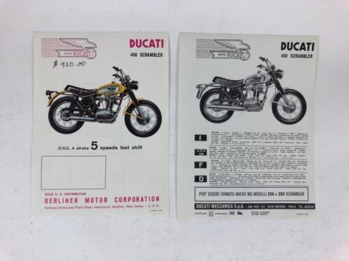 DUCATI: Two original variation of Ducati 450 Scrambler sales brochures