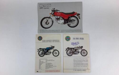 BENELLI: Three original 250 Sport and 250 Quattro + 250 Sport Special colour sales brochure