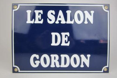 FRENCH: A French novelty enamel street sign