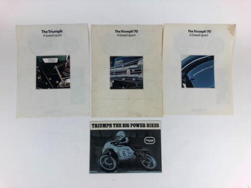 TRIUMPH: Four original Triumph 1970 Range and Bonneville and Trophy and 1970 Trident colour sales brochures
