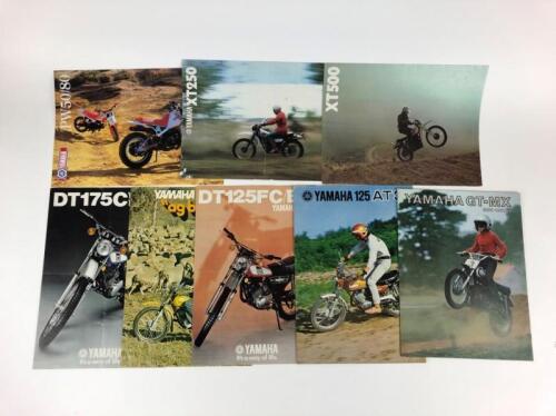 YAMAHA: Eight original Yamaha 1970s Dirt Bikes and 1980's PW range colour sales brochures