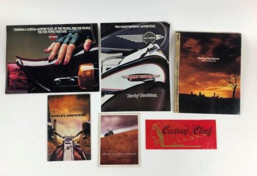 HARLEY-DAVIDSON: Six original Harley Davidson 1980's - 2000 range and Indian 1995 colour sales brochures