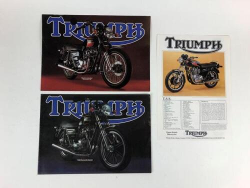 TRIUMPH: Three original Triumph TSS/TX8 and Bonneville sales brochure including Bonneville specification