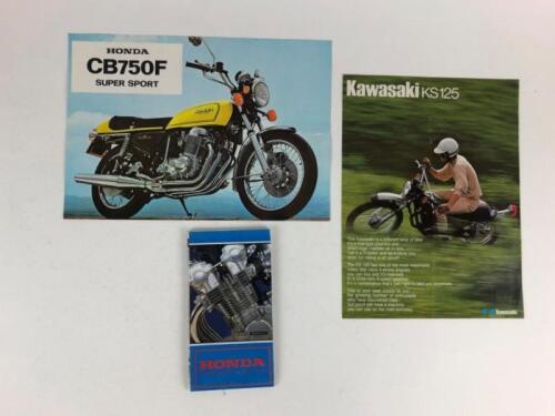 HONDA & KAWAZAKI: Two original Honda CB750F and a Kawazaki KS125 sale brochure and specifications