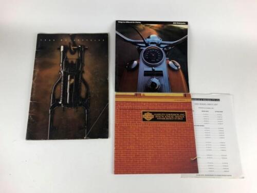 HARLEY DAVIDSON: Three original Harley Davidson 1989/1991/1992 large sales brochures and price list
