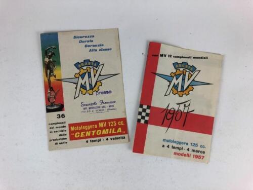 MV AGUSTA: Two original MV Agusta 125cc 1957 and 1961 sales brochures