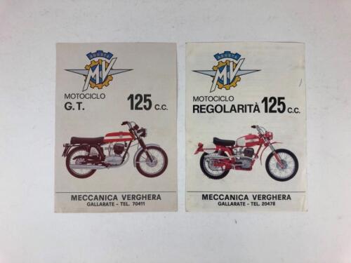 MV AGUSTA: Two original 125 GT / 125 Regolarita Late 60's - Early 70's sales brochures