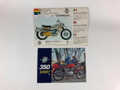 MV AGUSTA: Two original MV Agusta 350 GT/350 Scrambler and 350 Sport 1975 sales brochures