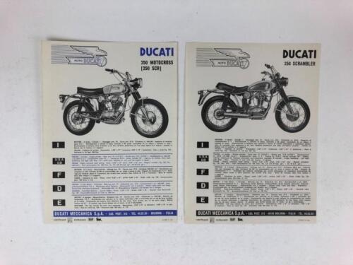 DUCATI: Two original Ducati 250 Motocross SCR and 250 Scrambler 1960's sales brochures