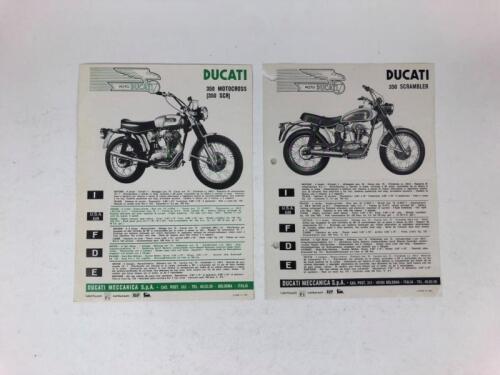 DUCATI: Two original Ducati 350 Motocross SCR and 350 Scrambler 1960's sales brochures