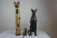 CATS: Three cat models of various sizes and materials