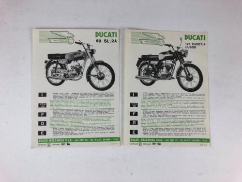 DUCATI: Two original Ducati 50 SL/2A and 125 Cadet/4 Lusso 1966-1968 sales brochures