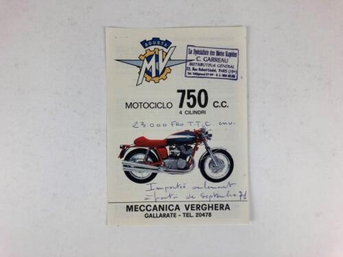 MV AGUSTA: An original MV Agusta 750 Sport 1970's sale brochure