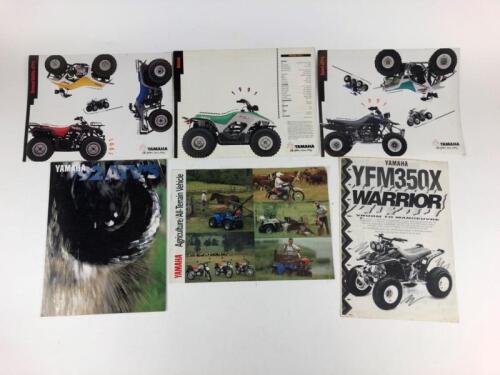 YAMAHA QUADS: Six original Yamaha 1991/1992, Warrior YFM350X Flyer and AG ATV's sales brochures